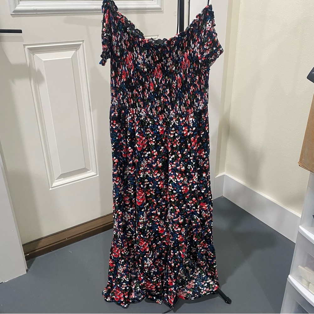 Floral Off-Shoulder Maxi Dress